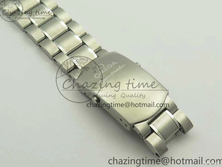 0317 TechFriendly SpeedMaster MoonWatch SS OMF 1:1 Best Edition Black Red Dial On SS Bracelet A9300 V 8092